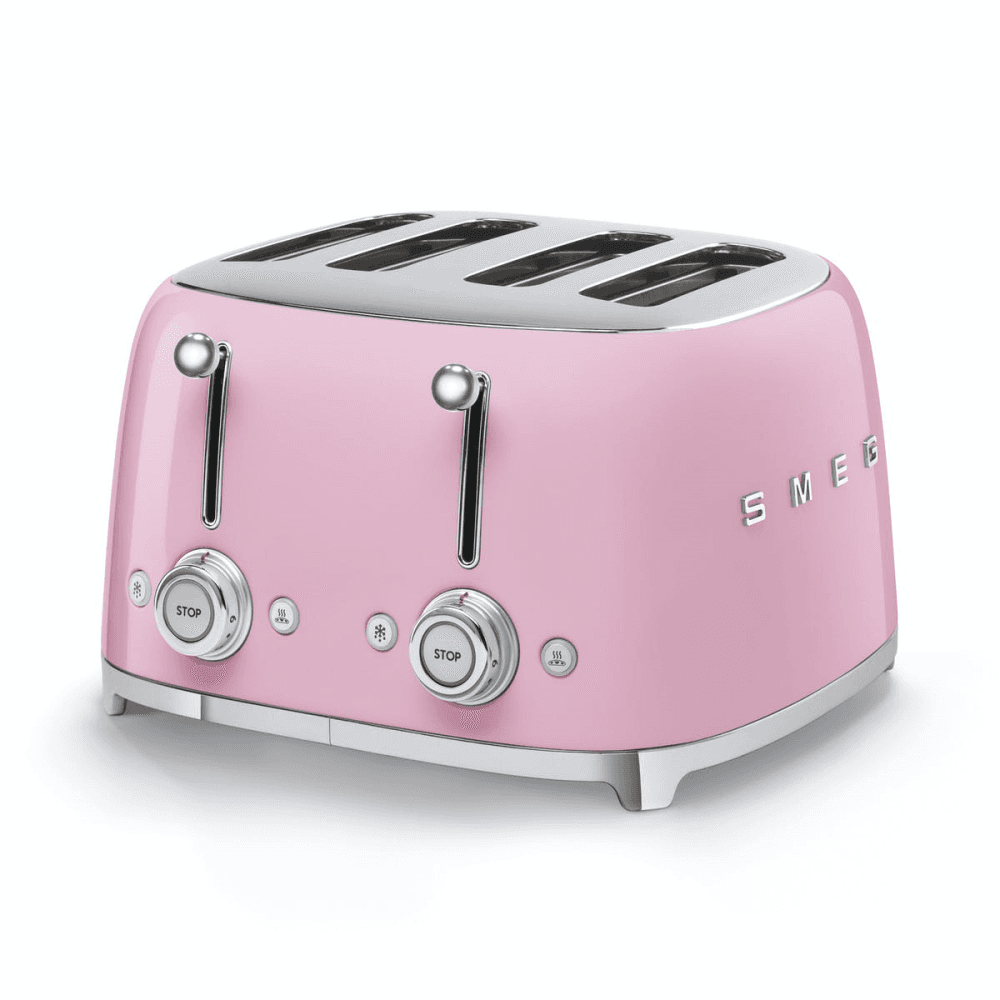 50's Retro 4 slice toaster - 4 slot, Pink