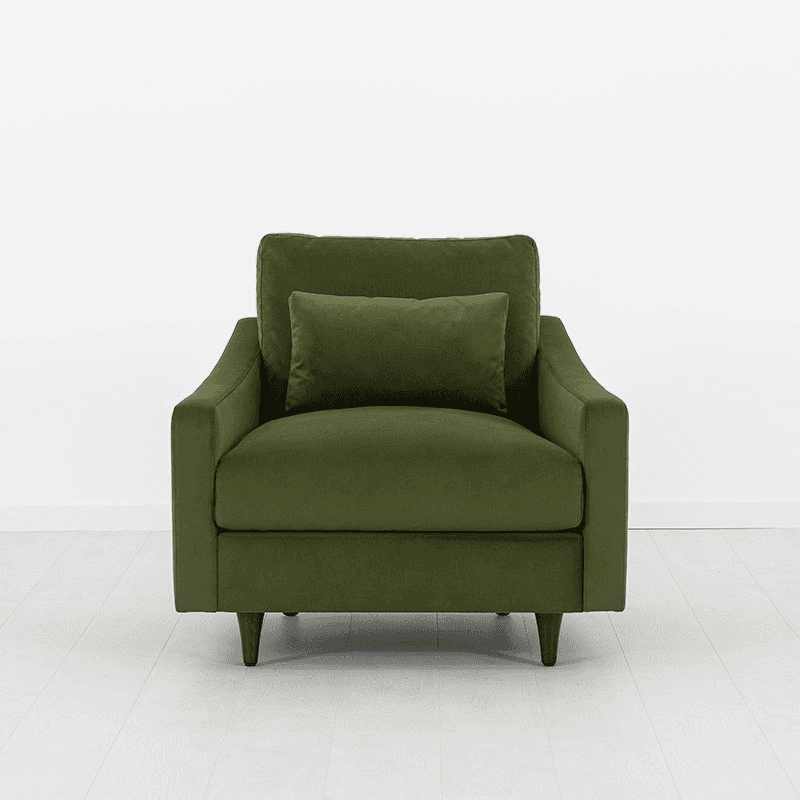 Model 07 Velvet Armchair, Vine