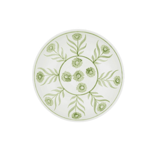 Image showing the Summer Flower Shallow Bowl, Green product.