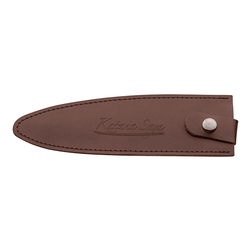 Katana Saya Olive Wood Chef's Knife, 20cm Damascus Blade