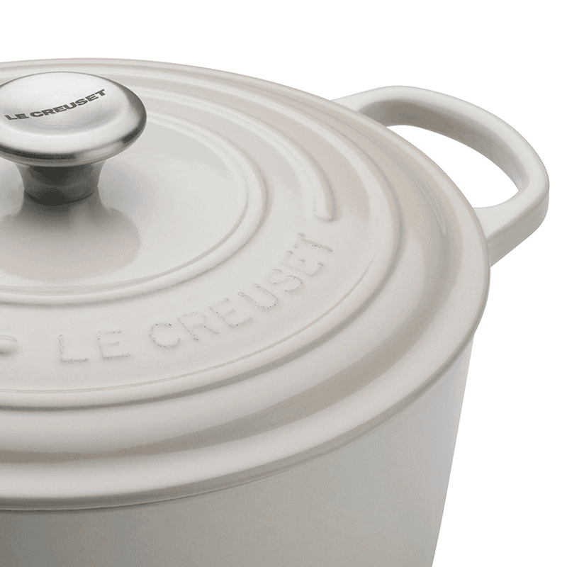 Signature Cast Iron Round Casserole, 24cm, Meringue