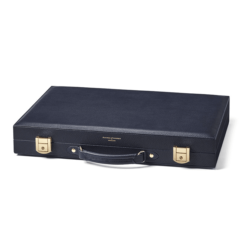 Backgammon Set, L45cm x W30cm, Navy Pebble