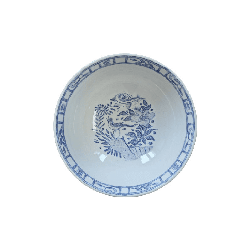 Gien- Oiseau Bleu, Cereal Bowls, Set of 4