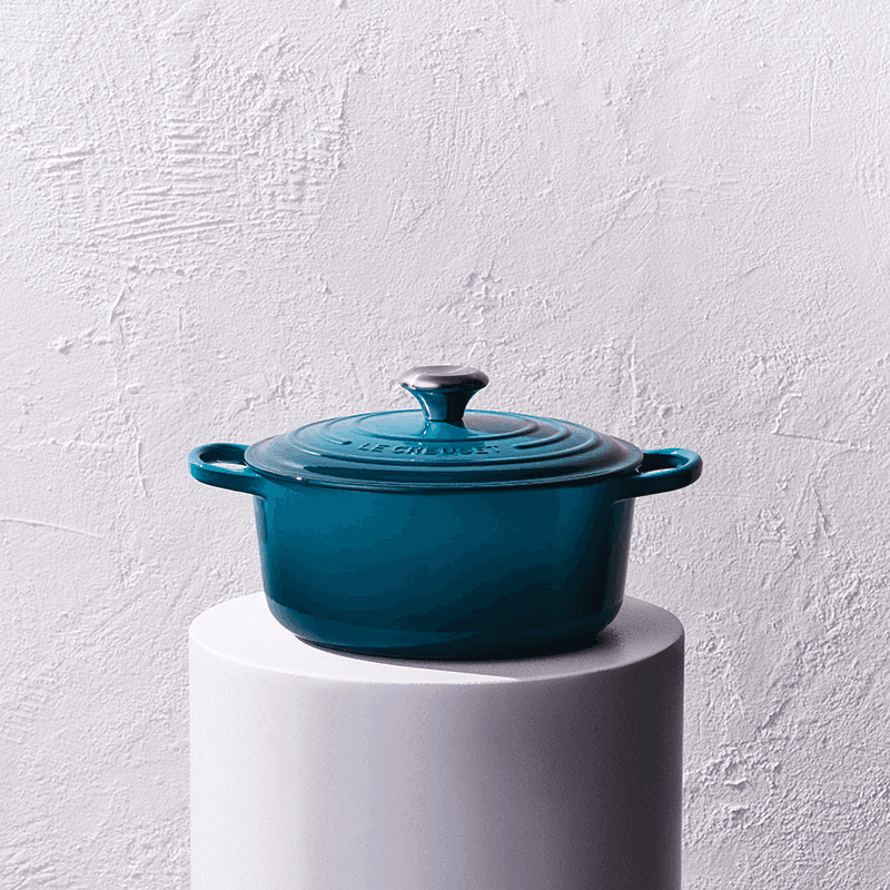 Signature Cast Iron Round casserole, Dia24cm - 4.2L, Deep Teal