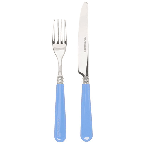 Image showing the Knife and Fork Set, Sky Blue product.