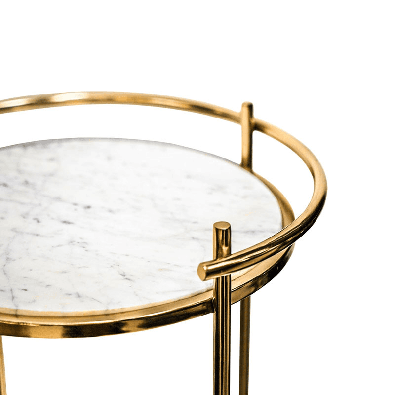 Opulence Set of 2 Nested Side Tables, H72cm, Gold
