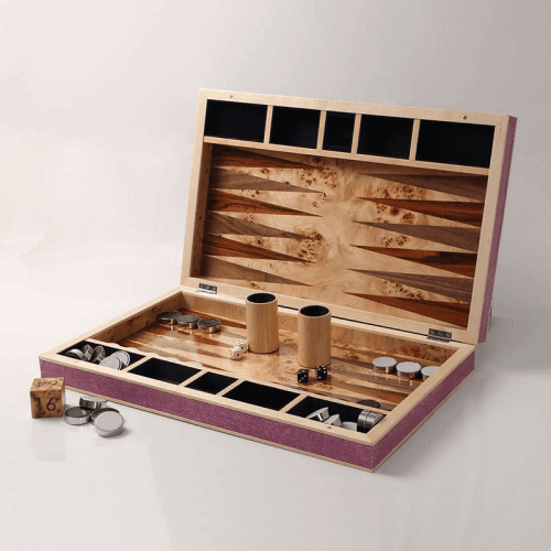 Image showing the Backgammon Board, 54 x 34cm, Pink Shagreen product.