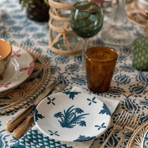 Image showing the Plate, Summer Flower, Blue, Small, 17.5cm product.