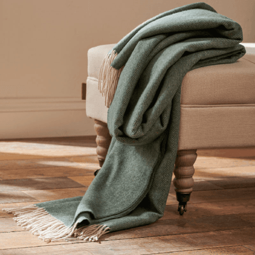 Image showing the Bailey Throw, 140 x 220cm, Constable Green product.