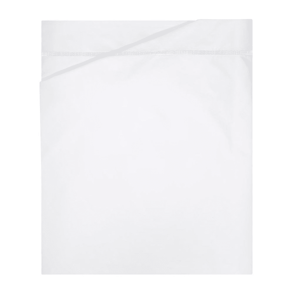 Athena - 500 Thread Count Cotton Percale King/super king flat sheet, 270 x 295cm, Blanc