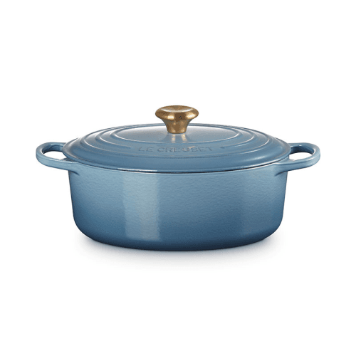 Image showing the Signature Cast Iron Oval Casserole, 29cm, Chambray product.