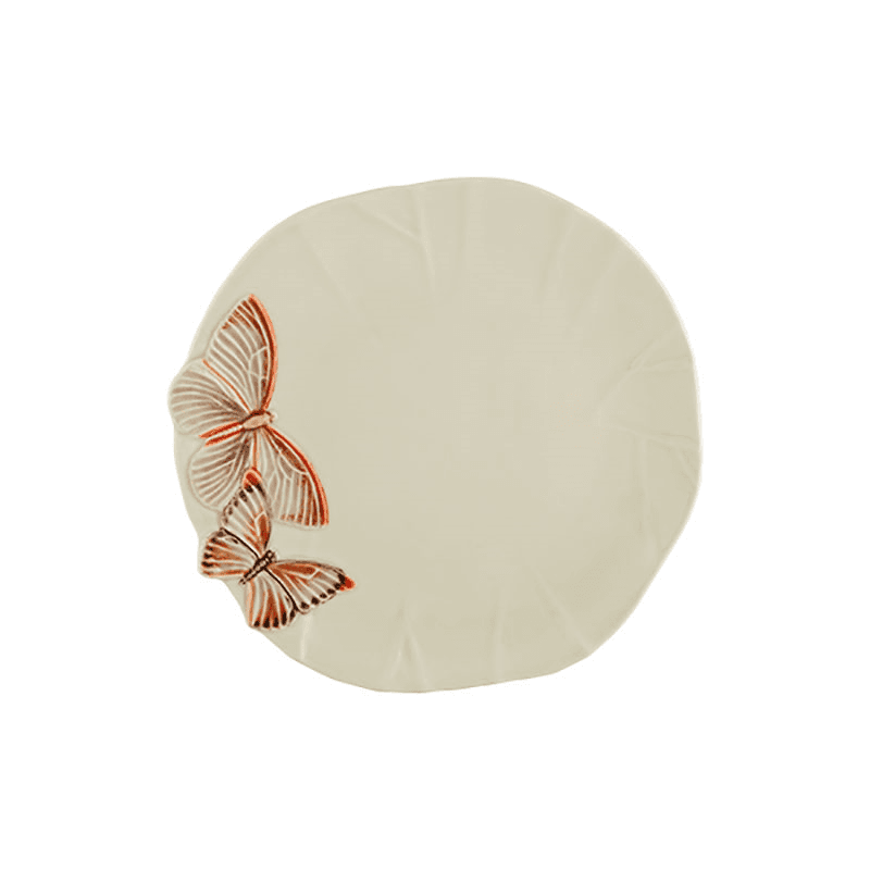 Cloudy Butterflies Dinner Plate, D28cm, White
