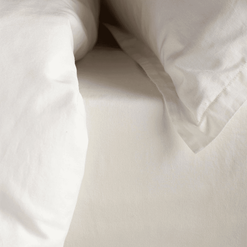 Super Soft Cotton Fitted Sheet, King, Cream
