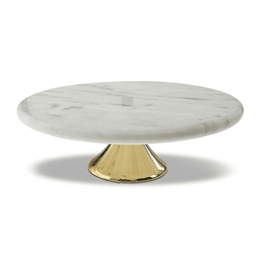 Image showing the Marble Cake Stand, D25.5 x H9cm, White product.