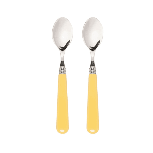 Image showing the Set of 2 Teaspoons, Butter Yellow product.