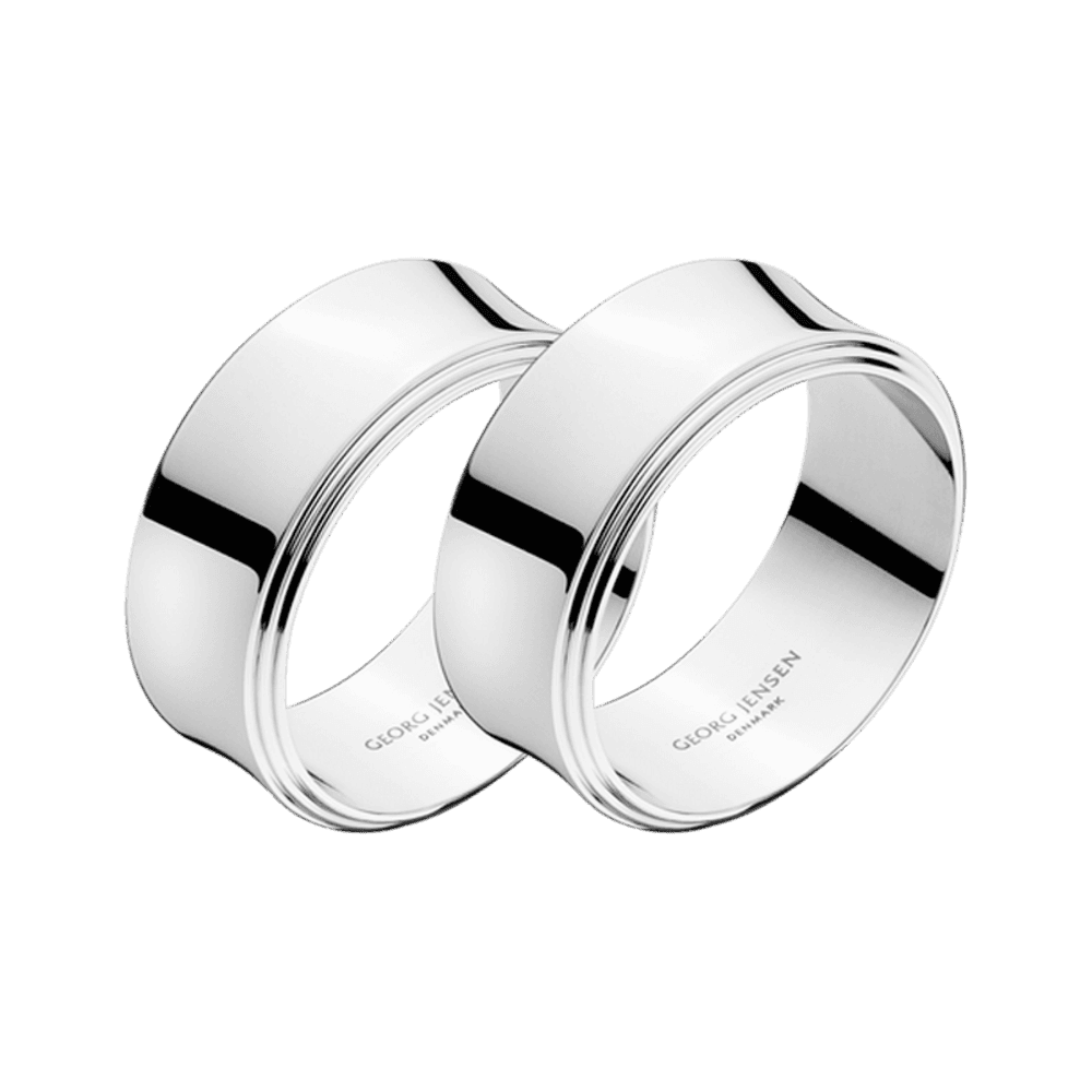 Pyramid Pair of napkin rings, D4cm, Polished Stainless Steel