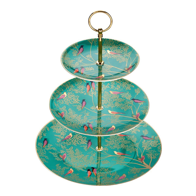 Chelsea Collection 3 tier cake stand, Turquoise