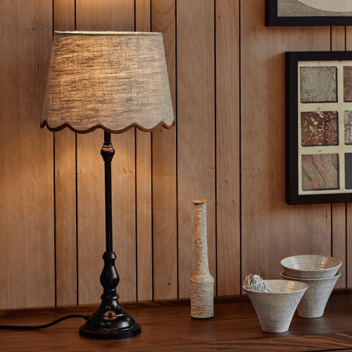 Image showing the Scallop Table Lamp, H56cm, Red product.