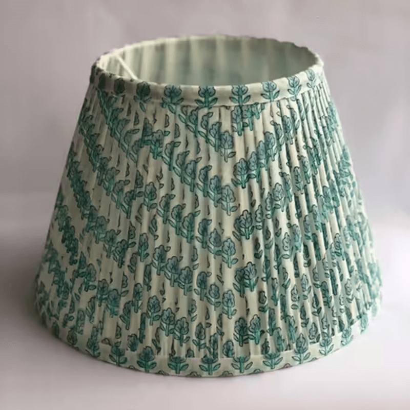 Neem Empire Lampshade, 14", Green/Blue