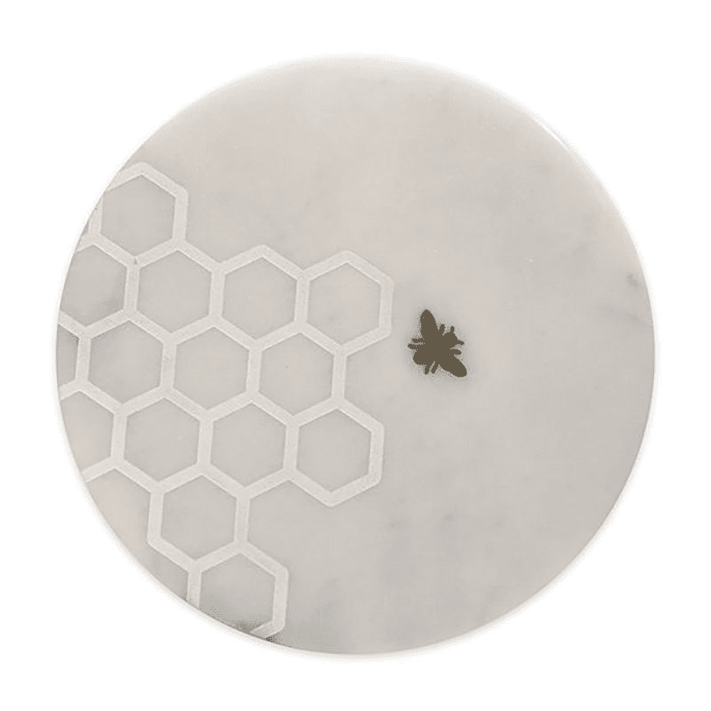 Bee Cheese Board, D30cm, White