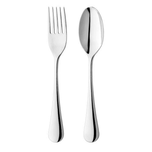 Image showing the Royal Oak 2 piece serving fork and spoon set, stainless steel product.