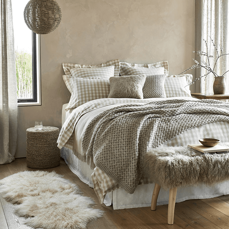 Curly Sheepskin Cushion, 40 x 40cm, Oatmeal