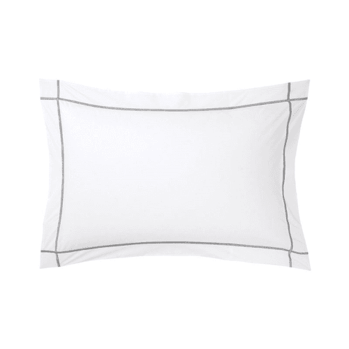Image showing the Athena - 500 Thread Count Cotton Percale Standard Pillowcase, 50 x 75cm, Platine product.