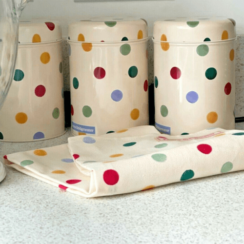Image showing the Polka Dot Set 3 Caddies, 11cm x 32cm x 15cm product.