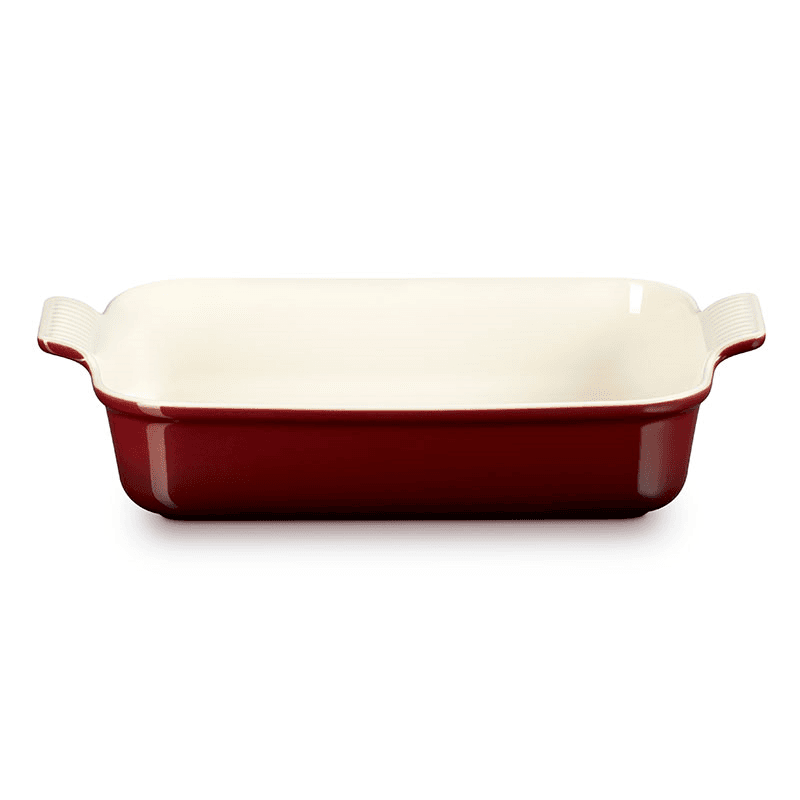 Stoneware Heritage Rectangular Dish, 32cm, Garnet