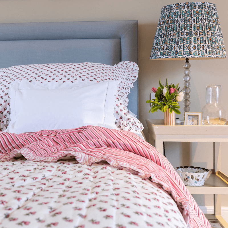 Pink Ditsy Quilt, King, Pink