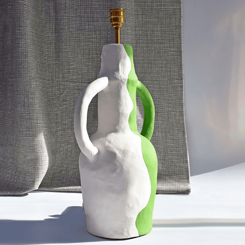 Rumba Wave Table Lamp, H54cm, Green & White