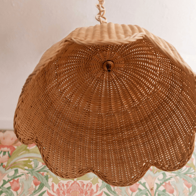 Etta Scalloped Pendant Shade, Natural