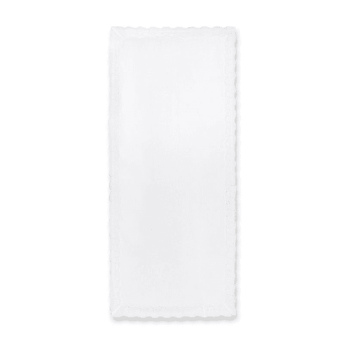 Image showing the Broderie Anglaise Linen Tablecloth, 165 x 300cm, White product.