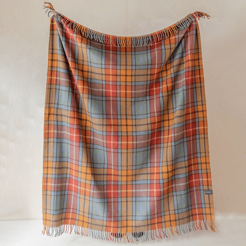 Recycled Wool Blanket, 145 x 190cm, Buchanan Antique Tartan