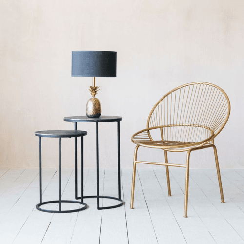 Image showing the Skylar Set of 2 Side Tables, Black product.