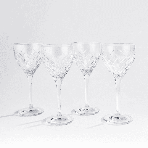 Image showing the Barwell Cut Crystal Red Wine Glass, Set of 4 product.