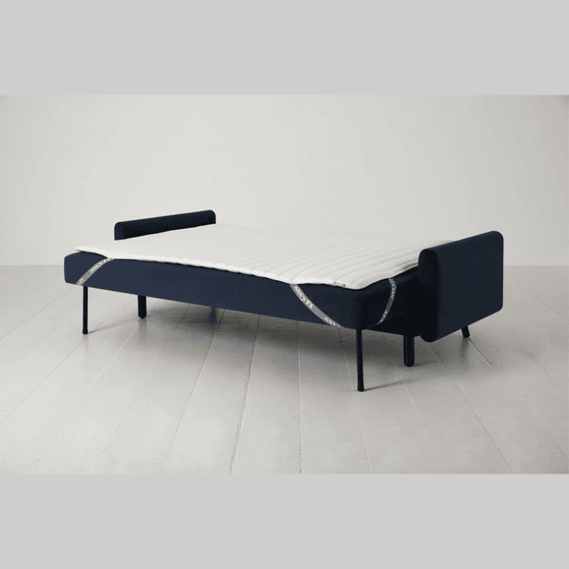 Model 04 3 Seater Velvet Sofa Bed, Teal
