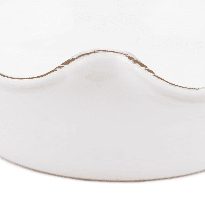 Ruffle Ceramic Bowl, Medium, White