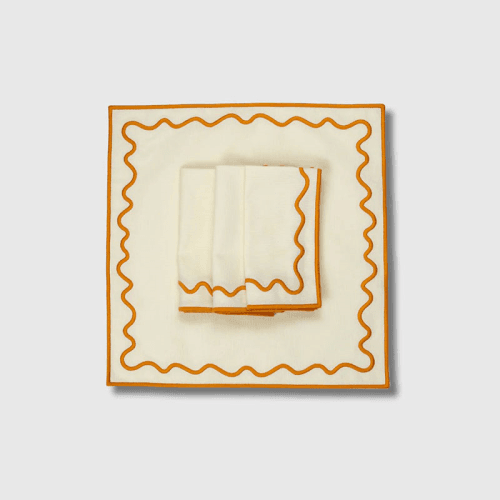 Image showing the Clementine Set of 4 Napkins, 50 x 50cm, Orange product.