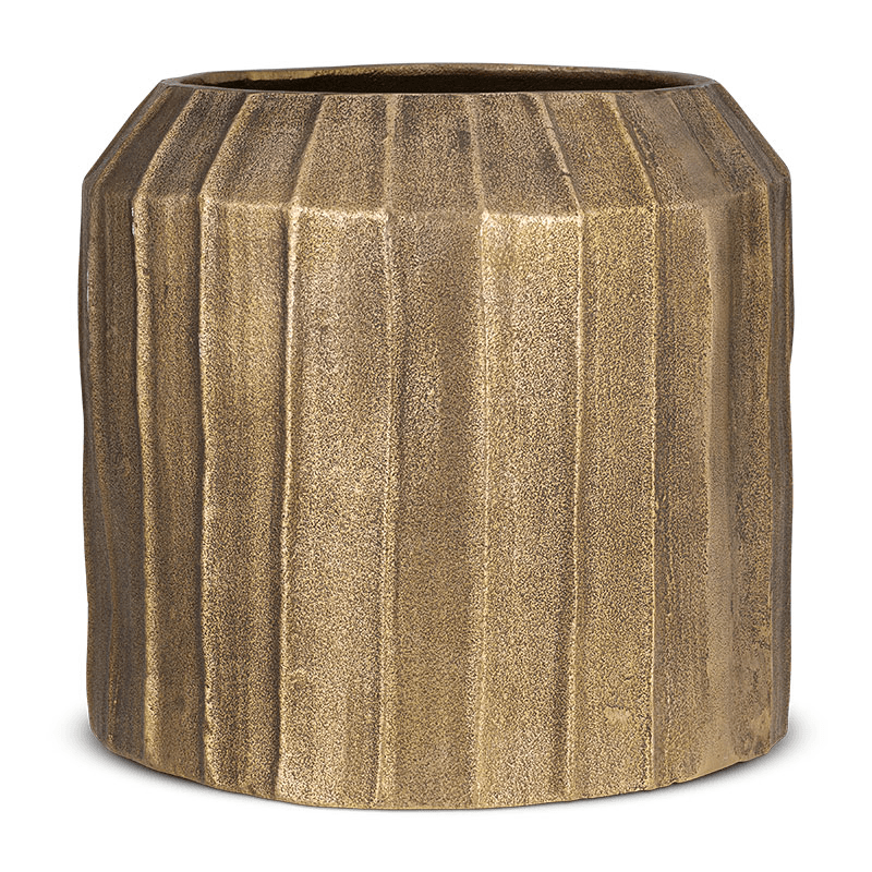 Nabara Cast Aluminium Planter, 2L, Antique Brass