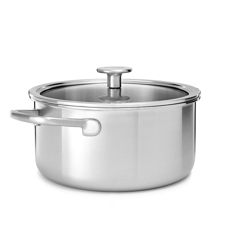 MultiPly Stainless Steel Casserole with Lid, 20cm, Silver