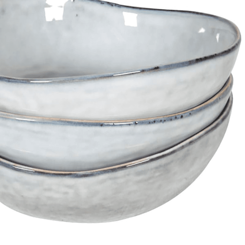 Flax Set of 4 Bowls, D18.5cm, White