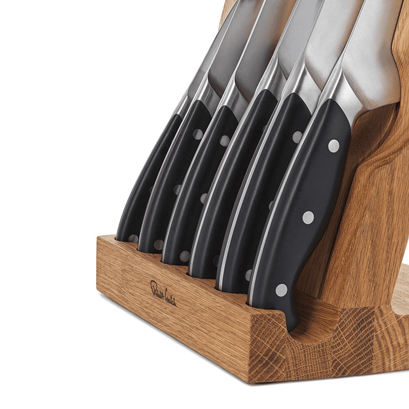 Professional 7 Piece Knife Block Set, Oak