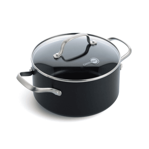 Image showing the Copenhagen Non-Stick Casserole with Lid, 20, Black product.