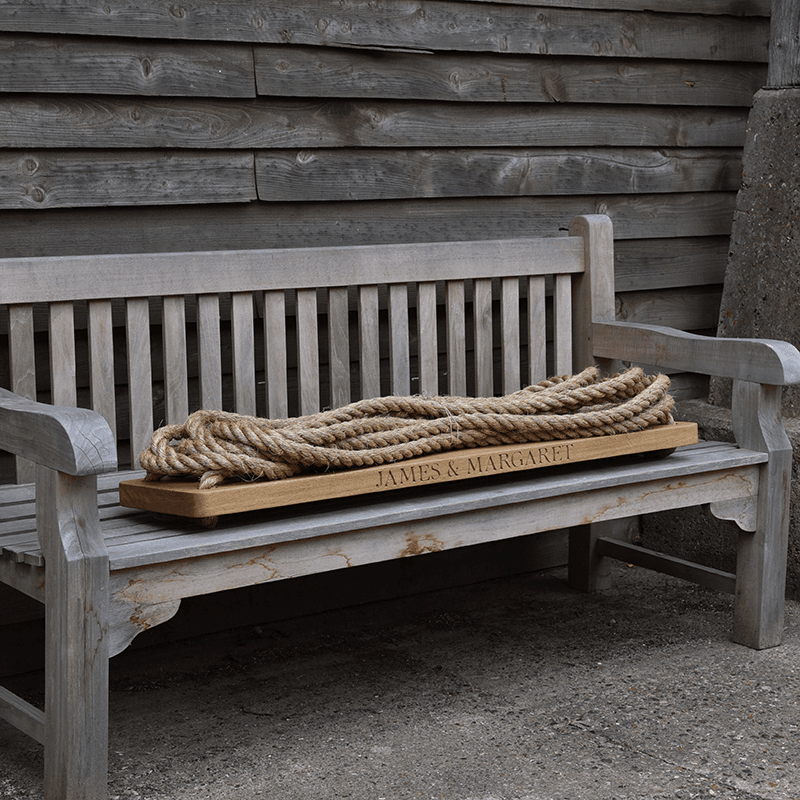 Personalised Couple's Swing, Oak