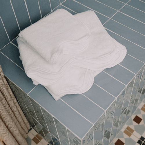 Image showing the Amelia Scalloped Classic Towel Bundle, White product.