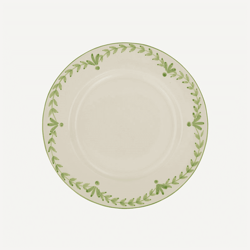 Elouise Set of 6 Dinner Plates, D26.5cm, Green