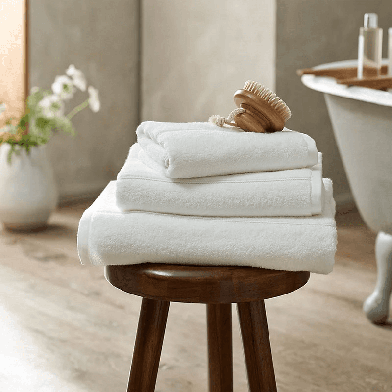 Super Soft Ecoloom Stripe Bath Sheet, White/Grey