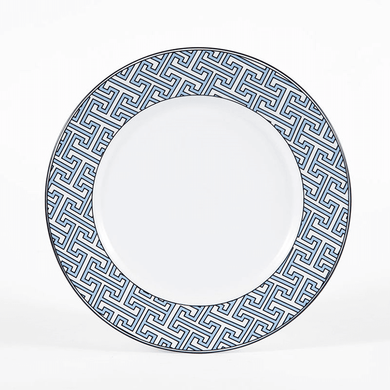 Maze Set of 2 Dessert Plate, D21cm, Cornflower Blue