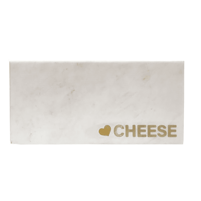 Marble Cheese Platter, L38 x W18cm, White